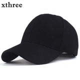 Xthree solid men's wool baseball cap
