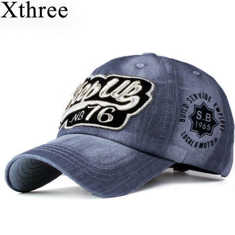 Xthree ritzy jeans baseball caps fashion